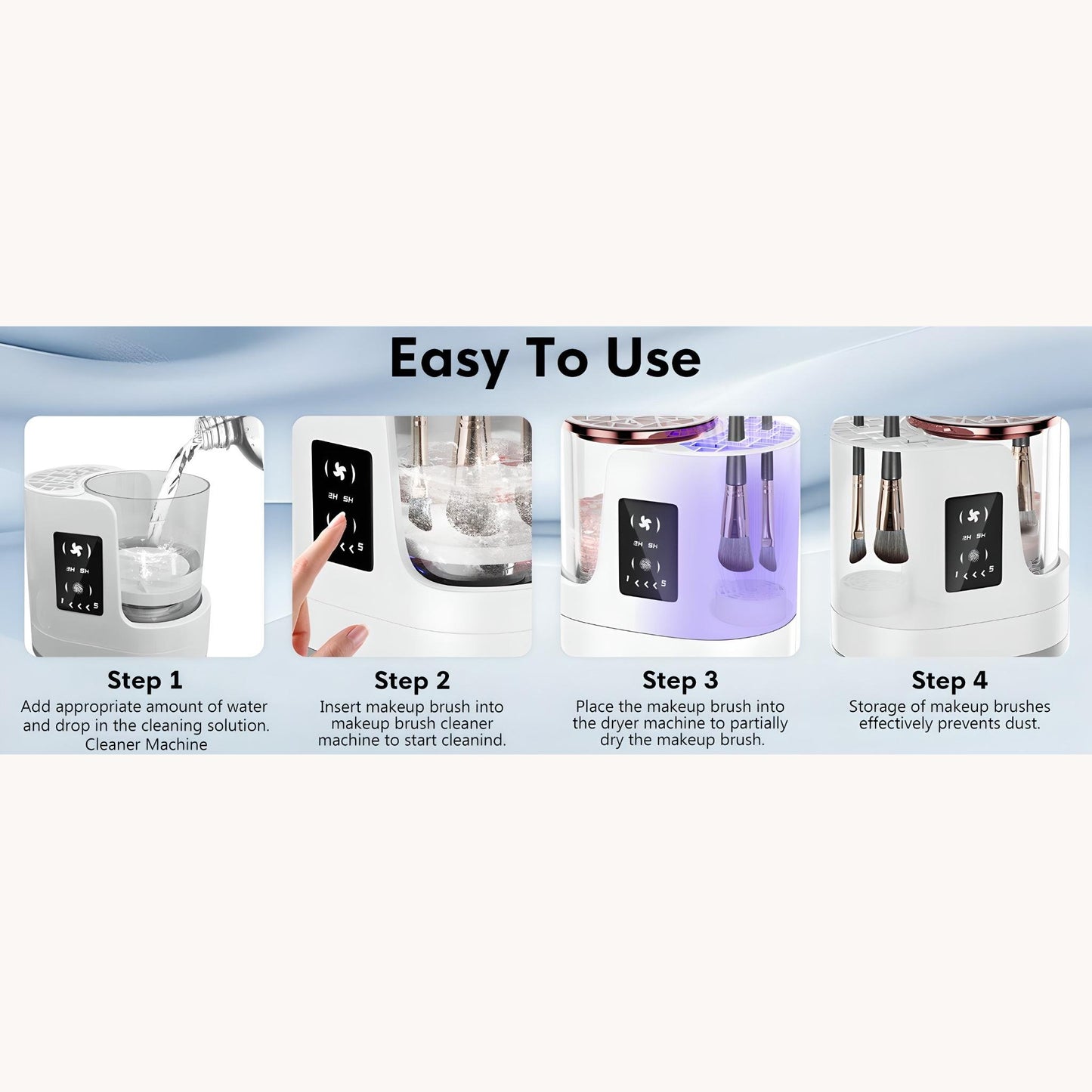 Briselle ProBrush™ - Luxury Electric Makeup Brush Cleaner & Dryer