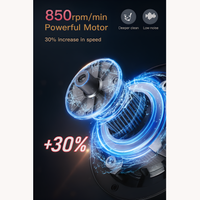 High speed 850 rpm motor for electric makeup brush cleaner with 30% faster deep cleaning and low noise